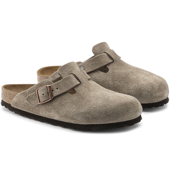 Birkenstock Other - Birkenstock Boston Leather Suede Taupe Clogs EU 45 / US 12 - 12.5